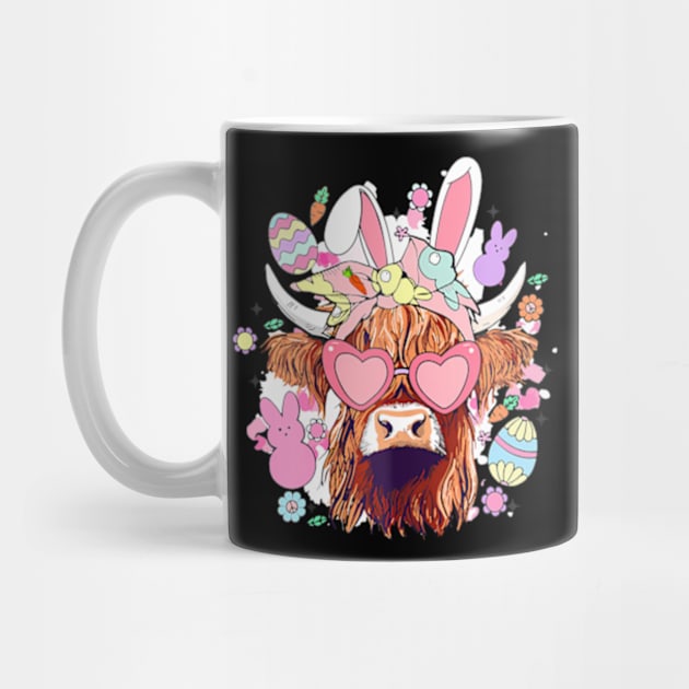 Highland Cow Farm Easter Heifer Easter Day Bunny by ZOLOTEE